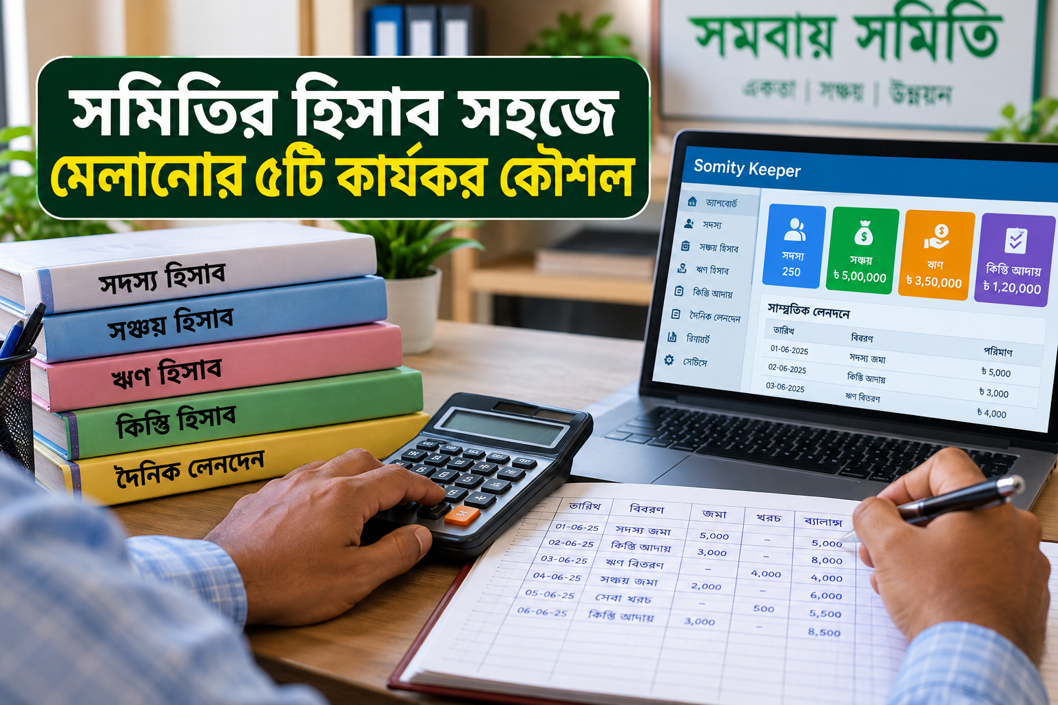 সমিতির হিসাব সহজে মেলানোর ৫টি কার্যকর কৌশল